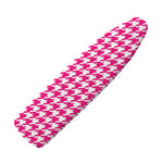 Hot Pink And White Houndstooth Print Ironing Board Cover