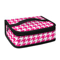 Hot Pink And White Houndstooth Print Small Lunch Bag