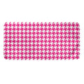 Hot Pink And White Houndstooth Print Towel
