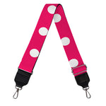 Hot Pink And White Polka Dot Print Bag Strap