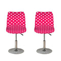 Hot Pink And White Polka Dot Print Bar Stool Covers