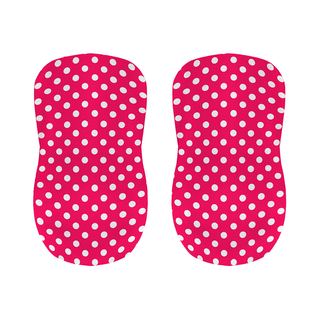 Hot Pink And White Polka Dot Print Bar Stool Covers