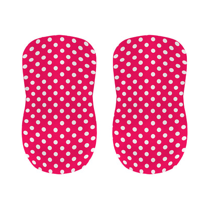 Hot Pink And White Polka Dot Print Bar Stool Covers
