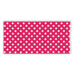 Hot Pink And White Polka Dot Print Beach Towel
