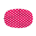 Hot Pink And White Polka Dot Print Car Side Mirror Covers