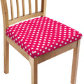Hot Pink And White Polka Dot Print Chair Cushion Cover