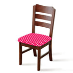 Hot Pink And White Polka Dot Print Chair Cushion Cover