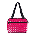 Hot Pink And White Polka Dot Print Double Strap Bible Bag