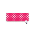 Hot Pink And White Polka Dot Print Extended Mouse Pad