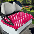 Hot Pink And White Polka Dot Print Golf Cart Seat Cover