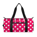 Hot Pink And White Polka Dot Print Gym Bag