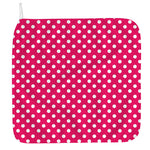 Hot Pink And White Polka Dot Print Hand Towel