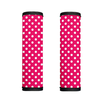 Hot Pink And White Polka Dot Print Handle Covers