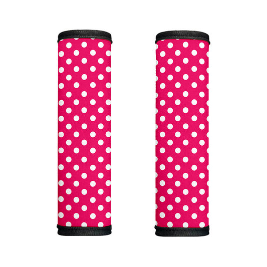 Hot Pink And White Polka Dot Print Handle Covers