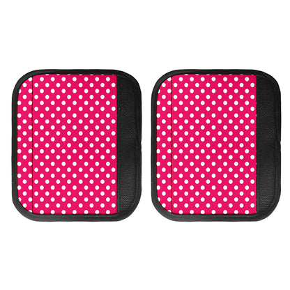 Hot Pink And White Polka Dot Print Handle Covers