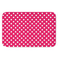Hot Pink And White Polka Dot Print Indoor Door Mat