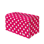 Hot Pink And White Polka Dot Print Leather Tissue Box Cover