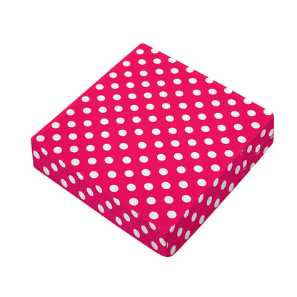 Hot Pink And White Polka Dot Print Outdoor Seat Cushion Cover