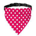 Hot Pink And White Polka Dot Print Over The Collar Dog Bandana