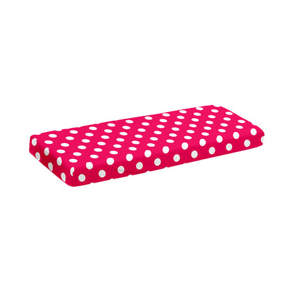 Hot Pink And White Polka Dot Print Piano Keyboard Cover