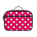 Hot Pink And White Polka Dot Print Portable Lunch Bag