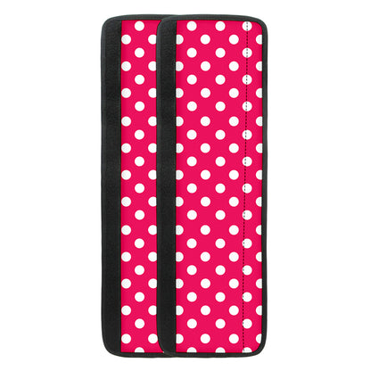 Hot Pink And White Polka Dot Print Refrigerator Handle Covers