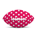 Hot Pink And White Polka Dot Print Rugby Ball