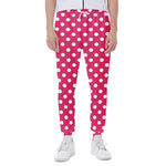 Hot Pink And White Polka Dot Print Scuba Joggers