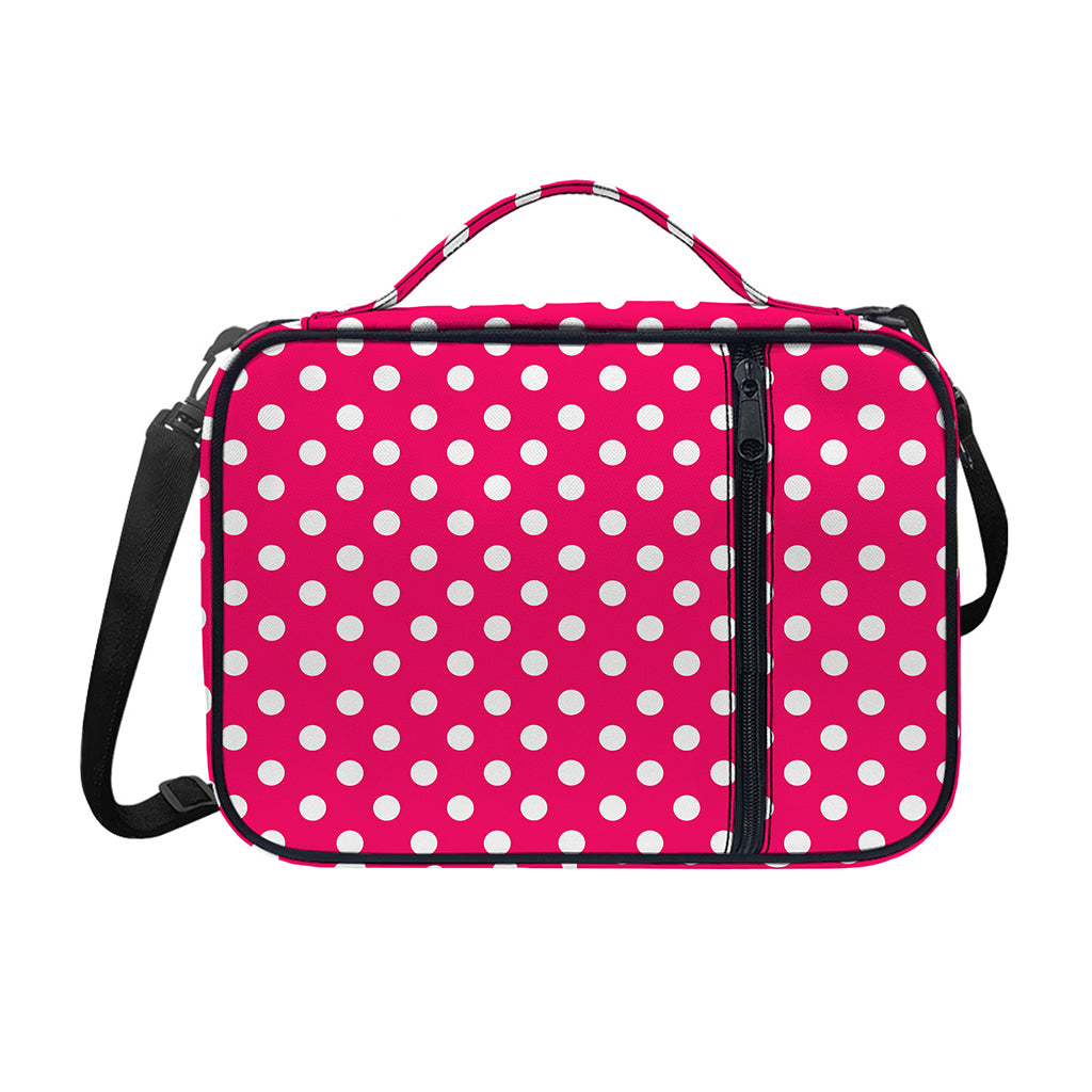 Hot Pink And White Polka Dot Print Shoulder Strap Bible Bag