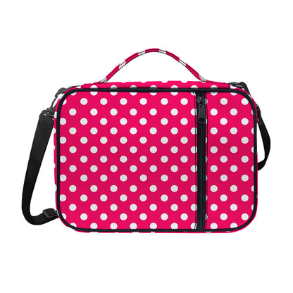 Hot Pink And White Polka Dot Print Shoulder Strap Bible Bag
