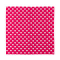 Hot Pink And White Polka Dot Print Silk Bandana