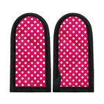 Hot Pink And White Polka Dot Print Skillet Handle Cover