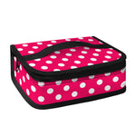 Hot Pink And White Polka Dot Print Small Lunch Bag