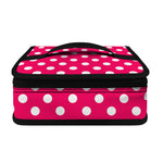 Hot Pink And White Polka Dot Print Small Lunch Bag