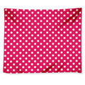 Hot Pink And White Polka Dot Print Tapestry