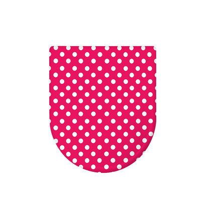 Hot Pink And White Polka Dot Print Toilet Lid Cover