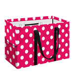 Hot Pink And White Polka Dot Print Utility Tote Bag
