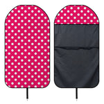 Hot Pink And White Polka Dot Print Waterproof Car Seat Cover