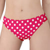 Hot Pink And White Polka Dot Print Women's Panties