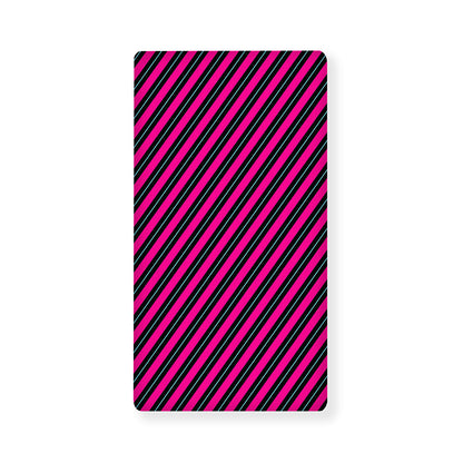 Hot Pink Black And Blue Stripes Print Baby Crib Sheet