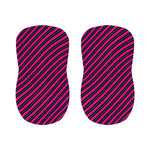 Hot Pink Black And Blue Stripes Print Bar Stool Covers