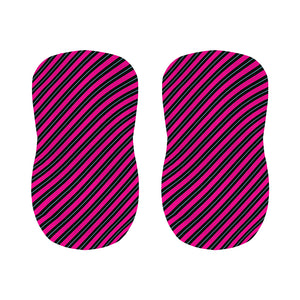 Hot Pink Black And Blue Stripes Print Bar Stool Covers