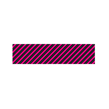 Hot Pink Black And Blue Stripes Print Bed Runner