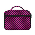 Hot Pink Black And Blue Stripes Print Briefcase Bible Bag