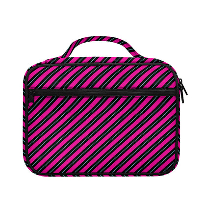 Hot Pink Black And Blue Stripes Print Briefcase Bible Bag