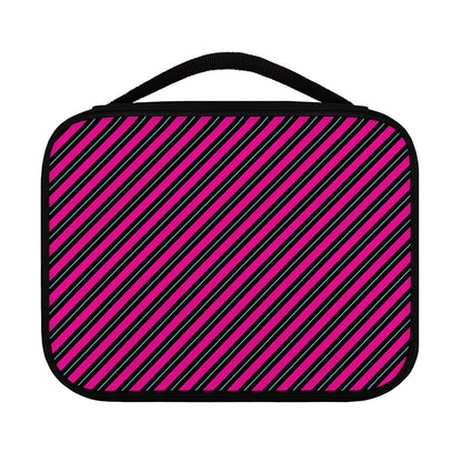 Hot Pink Black And Blue Stripes Print Classic Bible Case