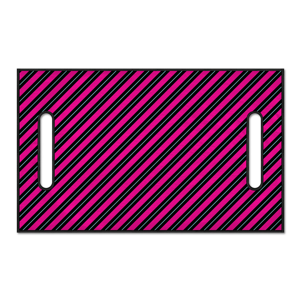 Hot Pink Black And Blue Stripes Print Golf Cart Seat Cover