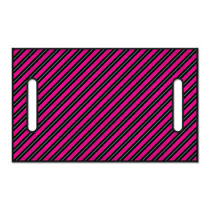 Hot Pink Black And Blue Stripes Print Golf Cart Seat Cover