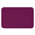 Hot Pink Black And Blue Stripes Print Indoor Door Mat