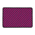Hot Pink Black And Blue Stripes Print Kitchen Mat